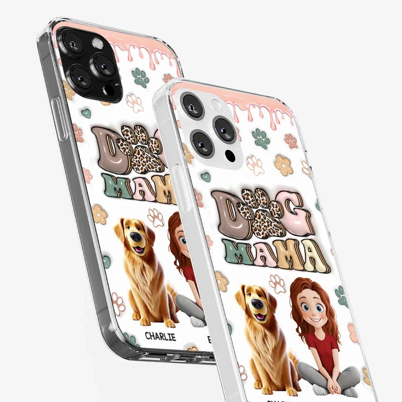 Happiness Is A Warm Puppy - Dog Personalized Custom 3D Inflated Effect Printed Clear Phone Case - Gift For Pet Owners, Pet Lovers
