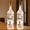 Custom Photo Memories Are Treasures That We Keep In Our Hearts - Memorial Personalized Custom Bottle Lamp - Sympathy Gift For Family Members