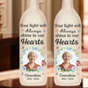 Custom Photo Memories Are Treasures That We Keep In Our Hearts - Memorial Personalized Custom Bottle Lamp - Sympathy Gift For Family Members