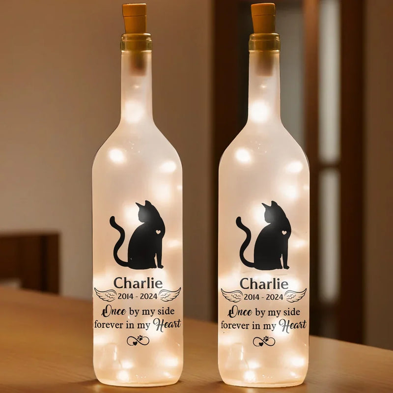 A Piece Of My Heart Will Always Be With You - Memorial Personalized Custom Bottle Lamp - Sympathy Gift For Pet Owners, Pet Lovers