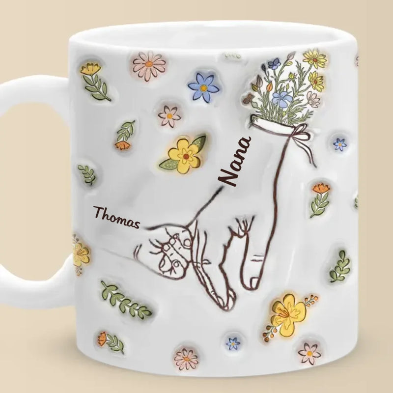 A Mother's Love Endures Through All - Family Personalized Custom 3D Inflated Effect Printed Mug - Gift For Mom, Grandma