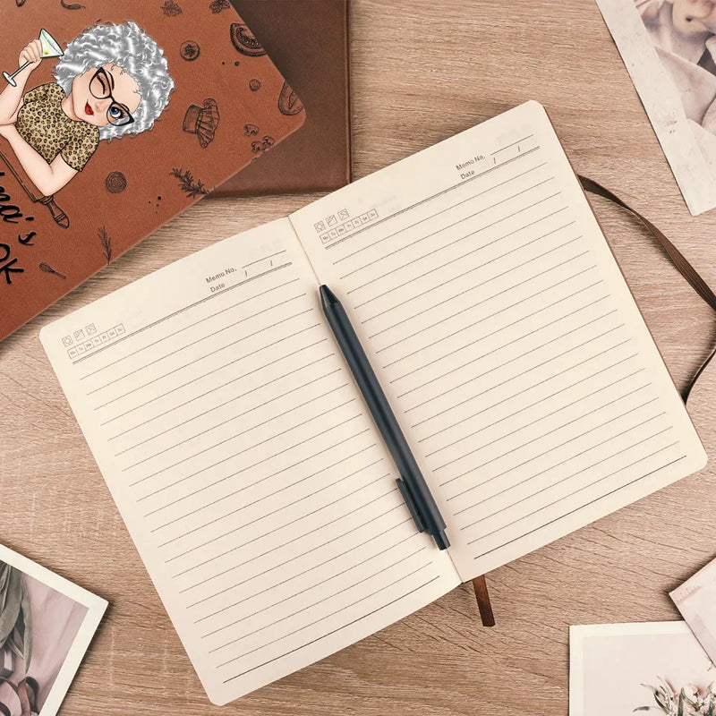 A Hobby Is Where The Heart Finds Its Freedom - Family Personalized Custom Leather Journal - Mother's Day, Gift For Mom, Grandma