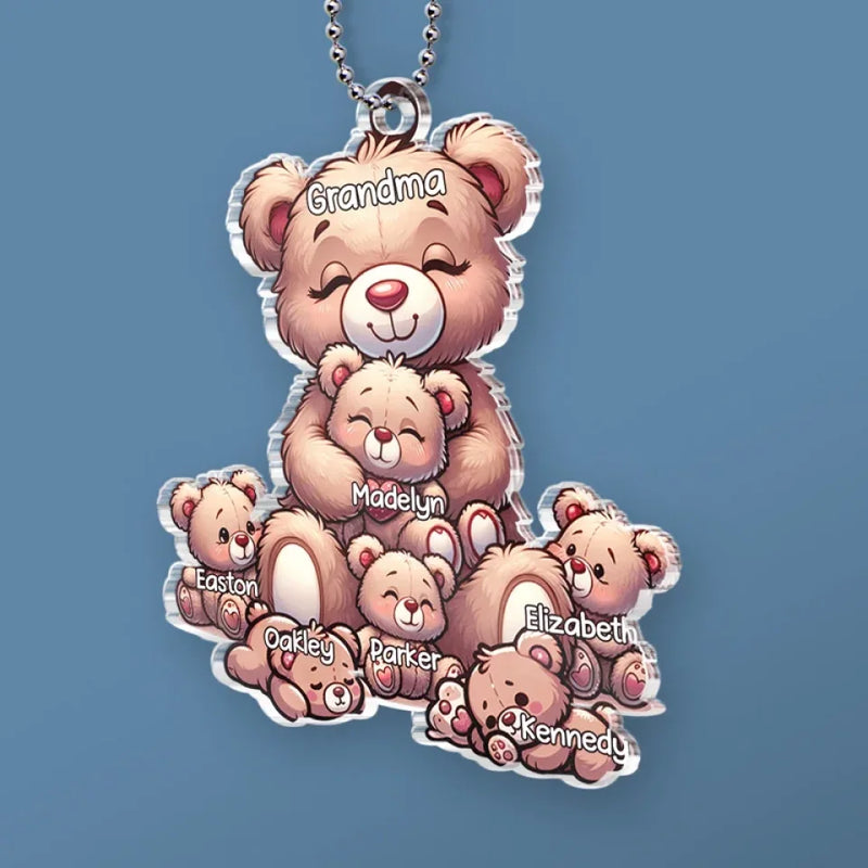 Wisdom, Warmth, And Love - Family Personalized Custom Car Ornament - Acrylic Custom Shaped - Gift For Mom, Grandma