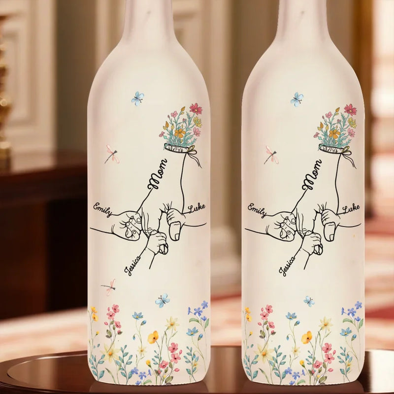 Your Hugs Are The Best Medicine - Family Personalized Custom Bottle Lamp - Gift For Mom, Grandma