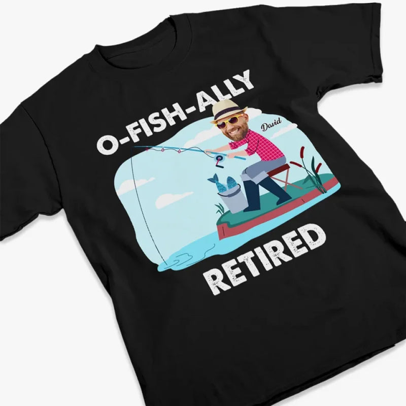 Custom Photo Go Fishing Is My Full-Time Now - Personalized Custom Unisex T-shirt, Premium T-shirt, Hoodie - Appreciation, Retirement Gift For Coworkers, Work Friends, Colleagues, Family Members