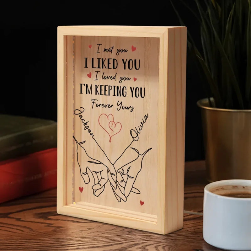 I’m Yours, And You’re Mine - Couple Personalized Custom Frame Light Box - Gift For Husband Wife, Anniversary