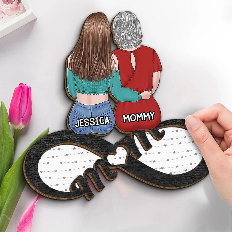 Together, We Create Our Family’s Story - Family Personalized Custom 2-Layered Wooden Plaque With Stand - Gift For Mom