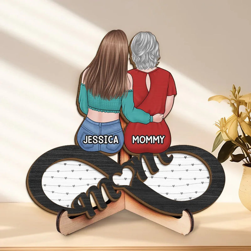 Together, We Create Our Family’s Story - Family Personalized Custom 2-Layered Wooden Plaque With Stand - Gift For Mom
