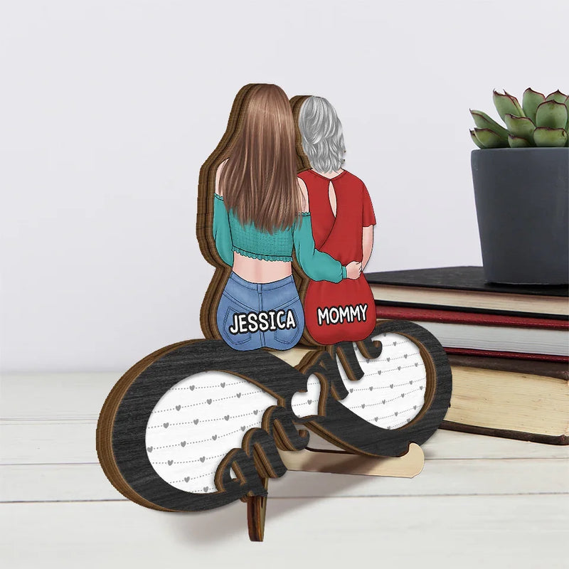 Together, We Create Our Family’s Story - Family Personalized Custom 2-Layered Wooden Plaque With Stand - Gift For Mom