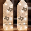 The Love Between A Mother And Daughter Knows No Distance - Family Personalized Custom Bottle Lamp - Gift For Mom, Daughter