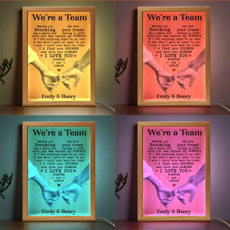 Together, We Are Infinite - Couple Personalized Custom Frame Light Box - Gift For Husband Wife, Anniversary