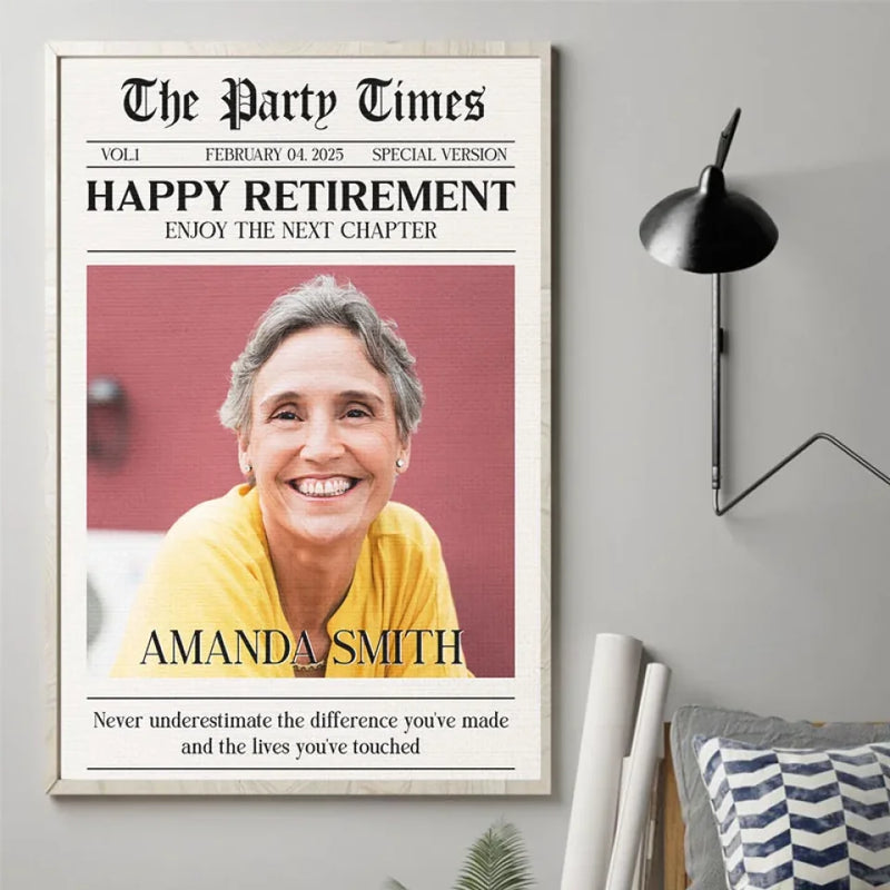 Custom Photo Enjoy The Next Chapter In Life - Personalized Custom Vertical Poster - Appreciation, Retirement Gift For Coworkers, Work Friends, Colleagues, Family Members