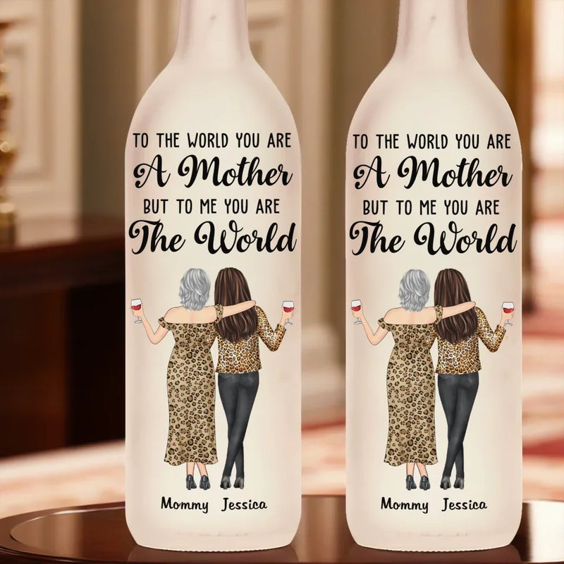 My Mom, My Forever Hero - Family Personalized Custom Bottle Lamp - Gift For Mom, Daughter