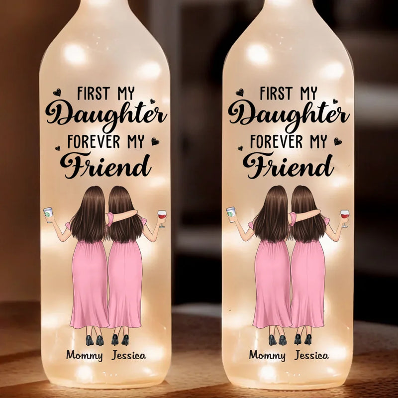 My Mom, My Forever Hero - Family Personalized Custom Bottle Lamp - Gift For Mom, Daughter
