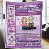 To Me, You're The World - Family Personalized Custom Blanket - Mother's Day, Gift For Mom, Grandma