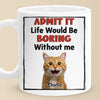 Custom Photo Home Is Where The Pet Hair Sticks To Everything But The Pet - Dog & Cat Personalized Custom Mug - Gift For Pet Owners, Pet Lovers
