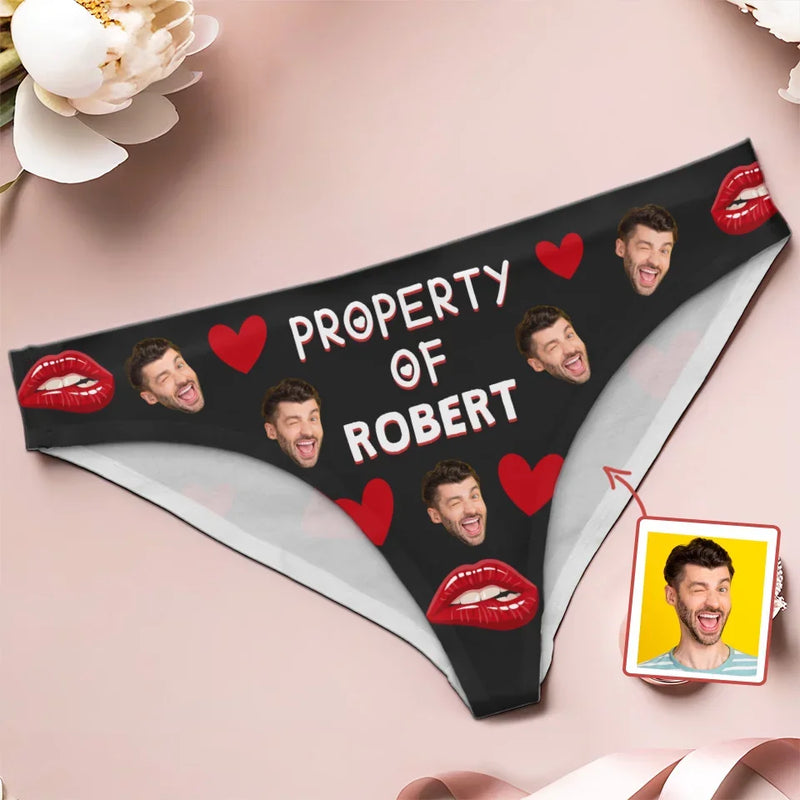 Custom Photo With You, I’m Whole - Couple Personalized Women Briefs - Gift For Husband Wife, Anniversary