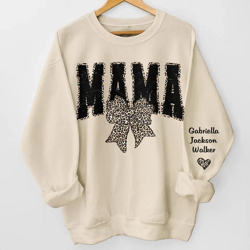 Love In Every Touch - Family Personalized Custom Unisex Sweatshirt, Hoodie With Design On Sleeve - Gift For Mom, Grandma