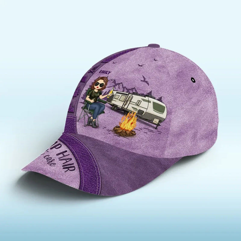 Adventure Awaits In The Great Outdoors - Camping Personalized Custom Hat, All Over Print Classic Cap - Gift For Camping Lovers
