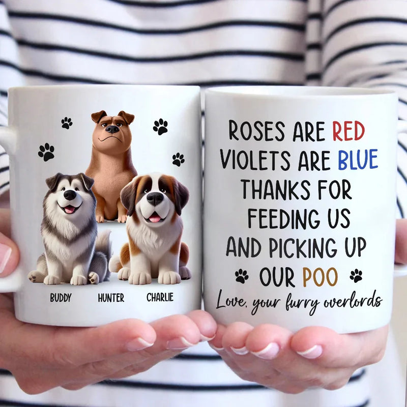 Your Furry Overlords - Dog Personalized Custom Mug - Gift For Pet Owners, Pet Lovers