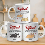 Retired Under New Management - Dog Personalized Custom Mug - Appreciation, Retirement Gift For Dog Lovers, Coworkers, Family