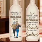 Friends Stop Being Friends And Become Sisters - Bestie Personalized Custom Bottle Lamp - Gift For Sisters, Best Friends