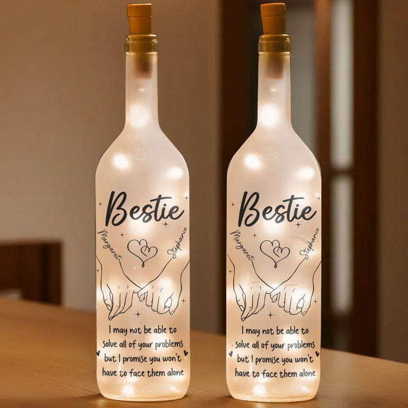 I’m Always Here For You - Bestie Personalized Custom Bottle Lamp - Gift For Best Friends, BFF, Sisters