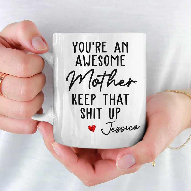 Mom, You’re Proof That Superpowers Are Real - Family Personalized Custom Mug - Gift For Mom