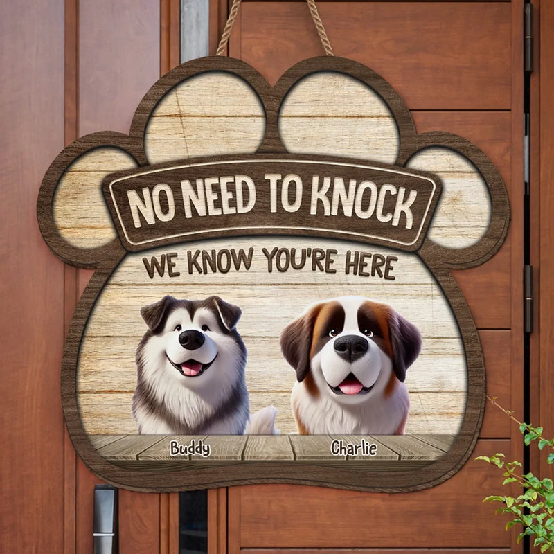 Welcome To Our Home - Dog Personalized Custom Home Decor Wood Sign - House Warming Gift For Pet Owners, Pet Lovers
