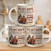 In Your Smile, I Find My Peace - Couple Personalized Custom Mug - Gift For Husband Wife, Anniversary
