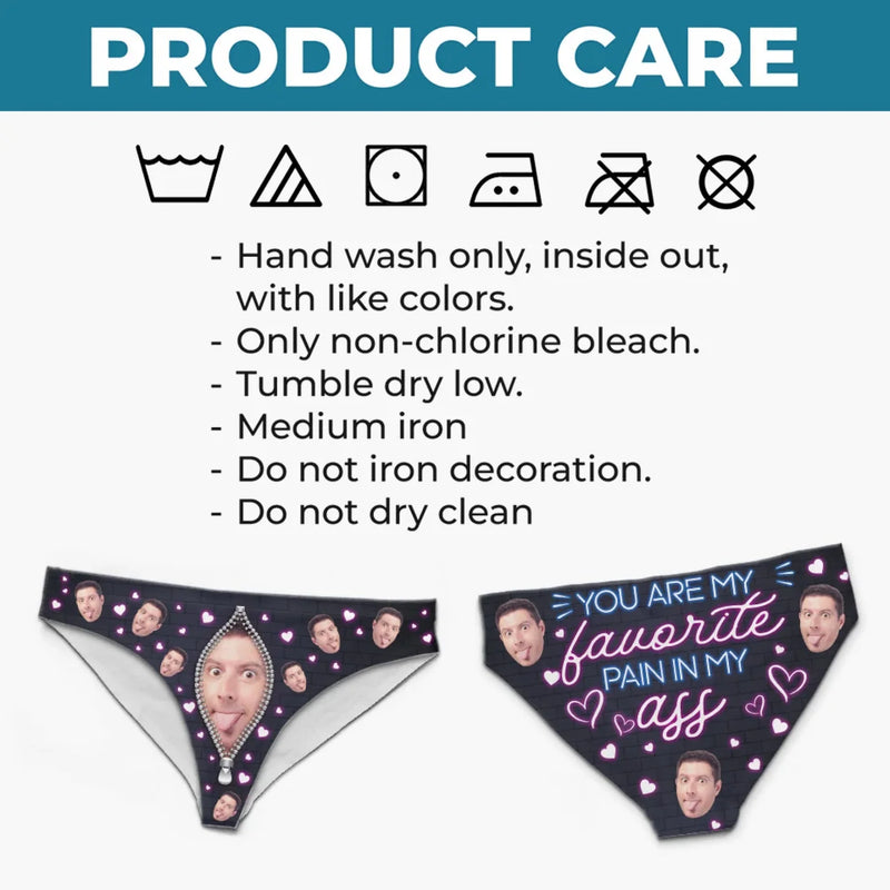 Custom Photo You’re My Favorite, Even When You Steal The Blanket At Night - Couple Personalized Women Briefs - Gift For Husband Wife, Anniversary