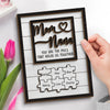 You Are The Piece That Holds Us Together - Family Personalized Custom 2-Layered Wooden Plaque With Stand - Mother's Day, Gift For Mom, Grandma