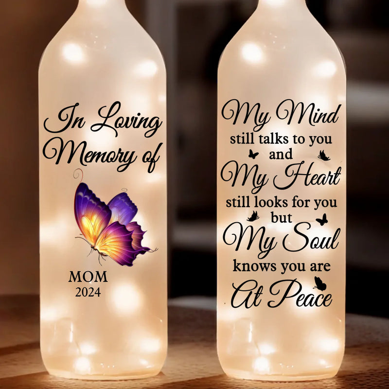 My Heart Still Looks For You - Memorial Personalized Custom Bottle Lamp - Sympathy Gift For Family Members
