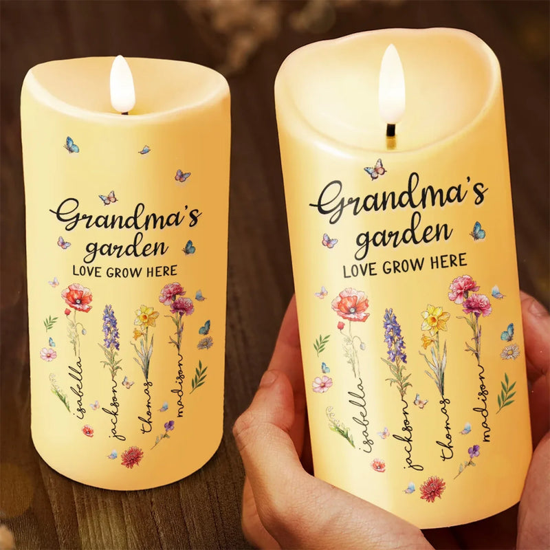 A Grandmother’s Love Is Forever And Always - Family Personalized Custom LED Candle - Gift For Mom, Grandma