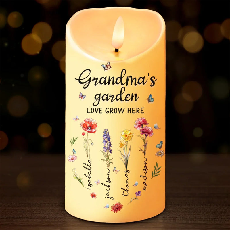 A Grandmother’s Love Is Forever And Always - Family Personalized Custom LED Candle - Gift For Mom, Grandma