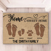 Welcome To Our Home, Where Love Begins - Family Personalized Custom Home Decor Decorative Mat - House Warming Gift For Family Members