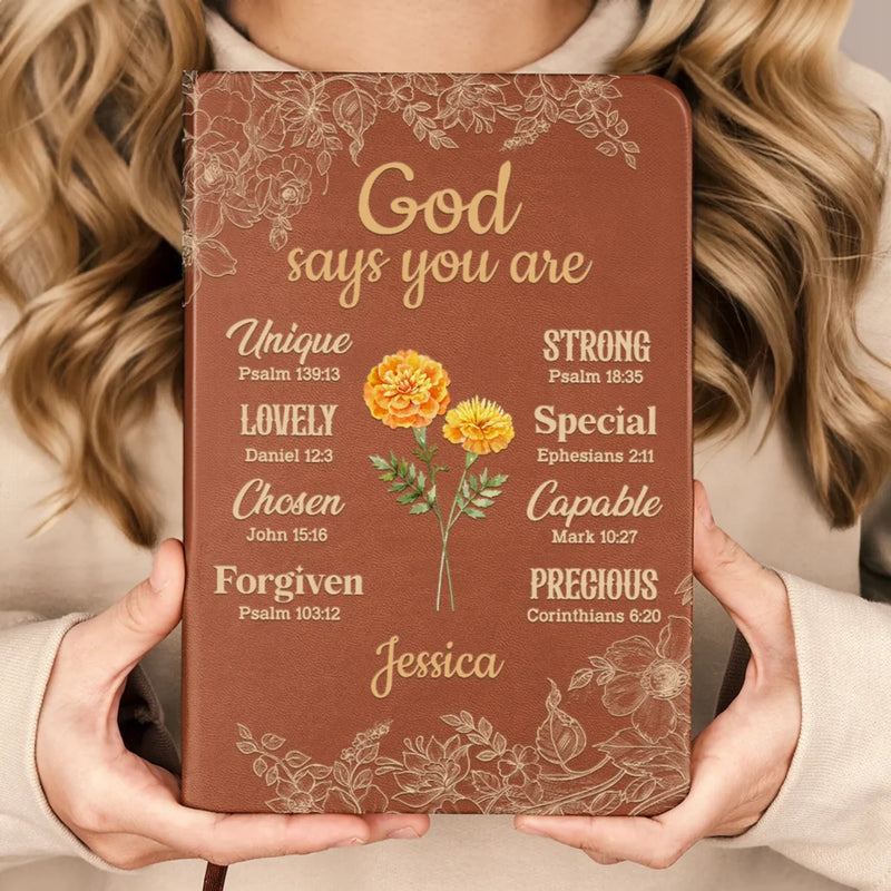 Unique And Full Of Charm, It's You - Family Personalized Custom Leather Journal - Gift For Yourself, Best Friends, Siblings, Family Members