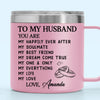My Soulmate For Life - Couple Personalized Custom 14oz Stainless Steel Tumbler With Handle - Gift For Husband Wife, Anniversary