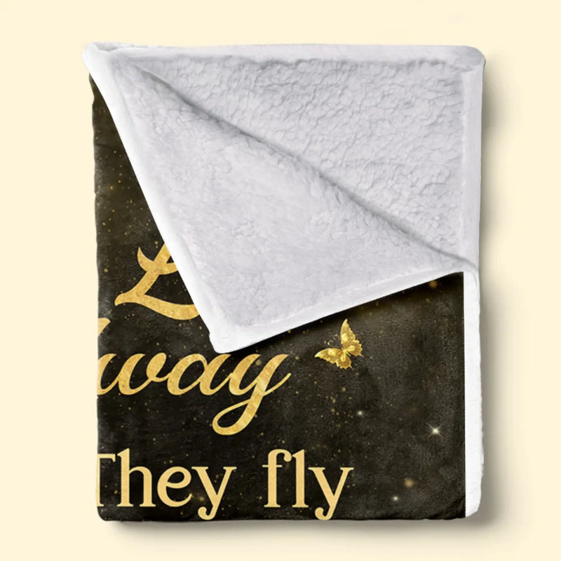 Those We Love Don't Go Away - Memorial Personalized Custom Blanket - Sympathy Gift For Family Members