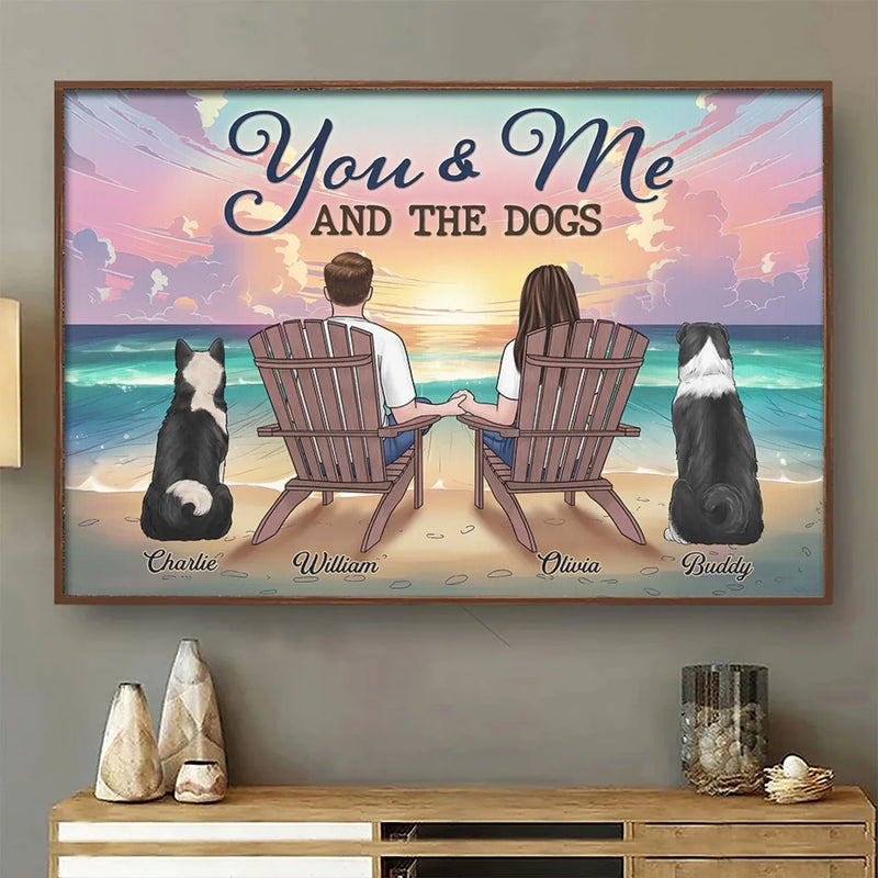 Our Hearts Beat As One - Couple Personalized Custom Horizontal Poster - Gift For Husband Wife, Anniversary