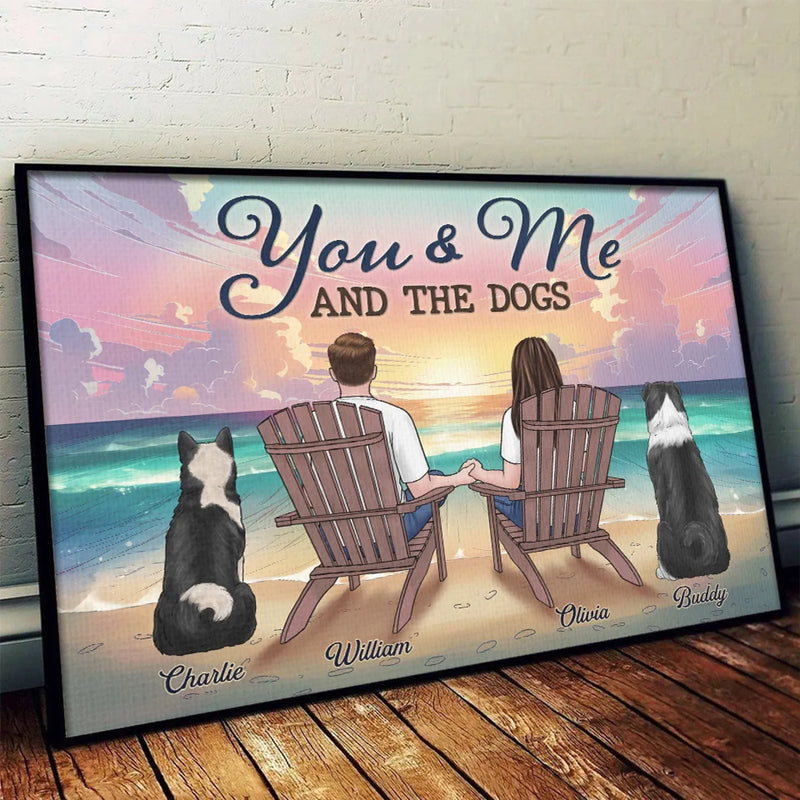 Our Hearts Beat As One - Couple Personalized Custom Horizontal Poster - Gift For Husband Wife, Anniversary