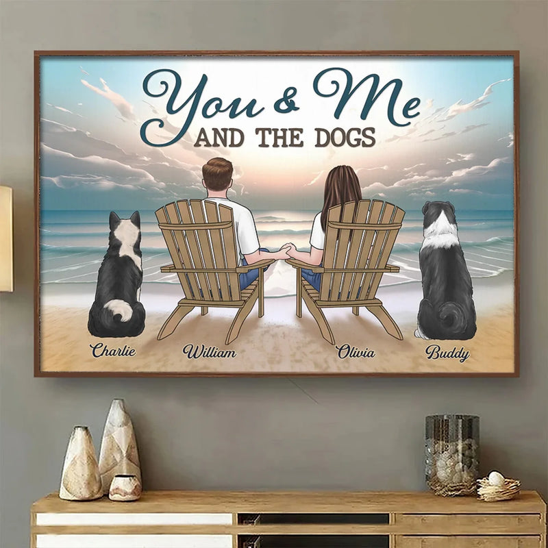 Our Hearts Are Full Of Love - Couple Personalized Custom Horizontal Poster - Gift For Husband Wife, Anniversary