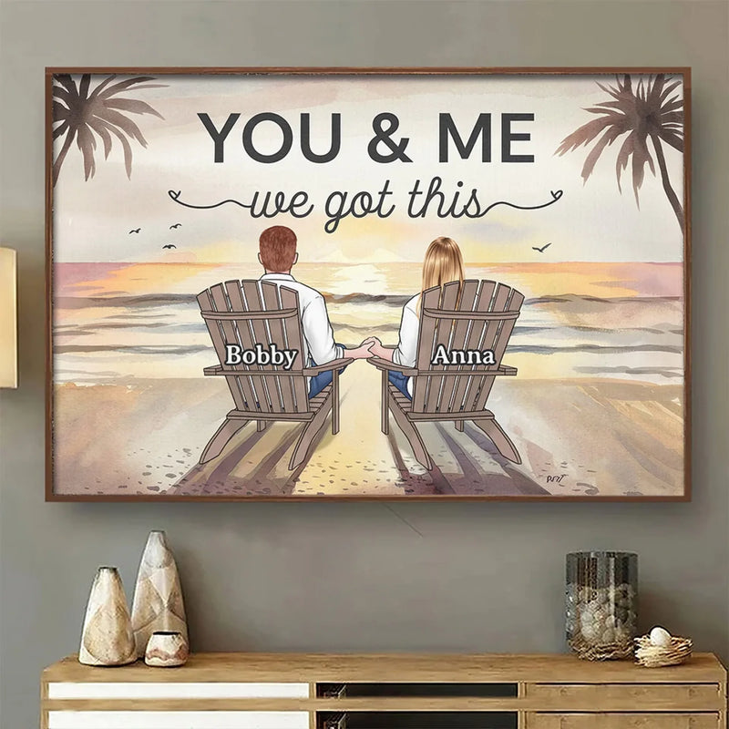 We Are A Team - Couple Personalized Custom Horizontal Poster - Gift For Husband Wife, Anniversary