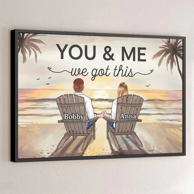 We Are A Team - Couple Personalized Custom Horizontal Poster - Gift For Husband Wife, Anniversary