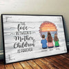 Forever Connected By Love - Family Personalized Custom Horizontal Poster - Gift For Mom