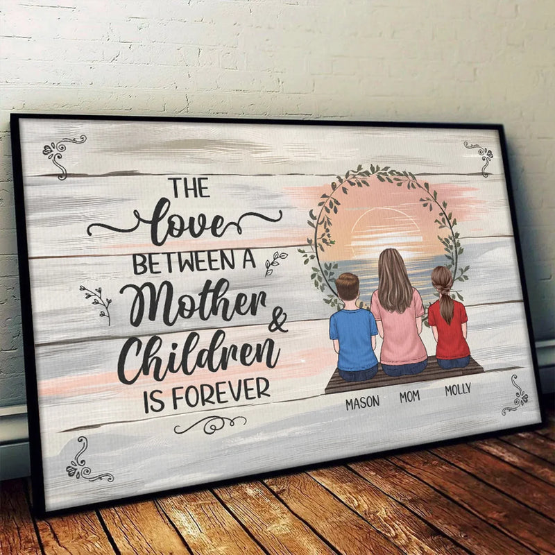 A Mother’s Love Is Infinite - Family Personalized Custom Horizontal Poster - Gift For Mom