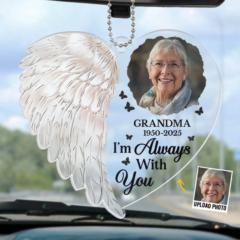 Custom Photo Still With You - Memorial Personalized Custom Car Ornament - Acrylic Custom Shaped - Sympathy Gift For Family Members