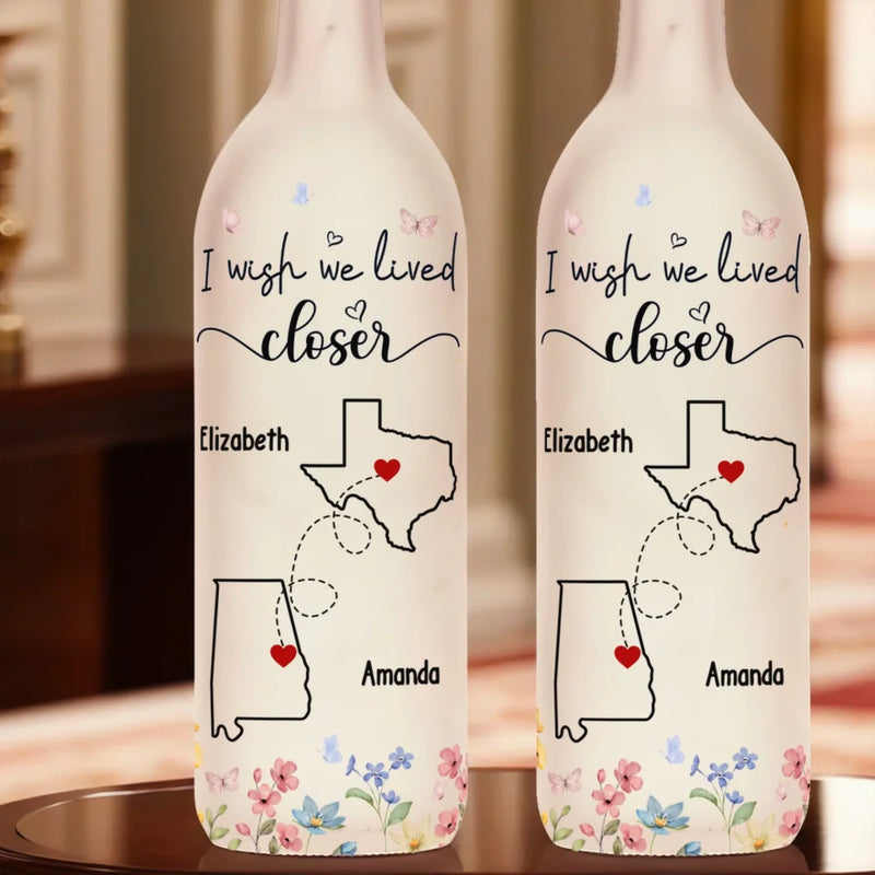 You’re Always With Me In Spirit - Bestie Personalized Custom Bottle Lamp - Gift For Best Friends, BFF, Sisters