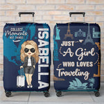 Journey To Where Your Heart Sings - Travel Personalized Custom Luggage Cover - Summer Vacation Gift, Gift For Adventure Travelers