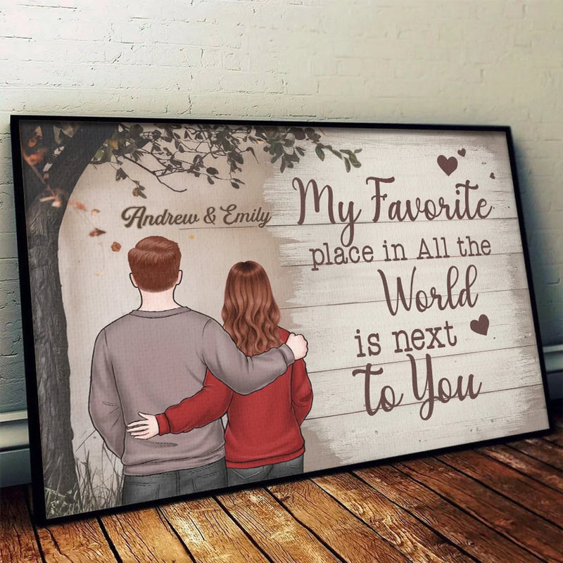 I Feel Complete When I’m With You - Couple Personalized Custom Horizontal Poster - Gift For Husband Wife, Anniversary